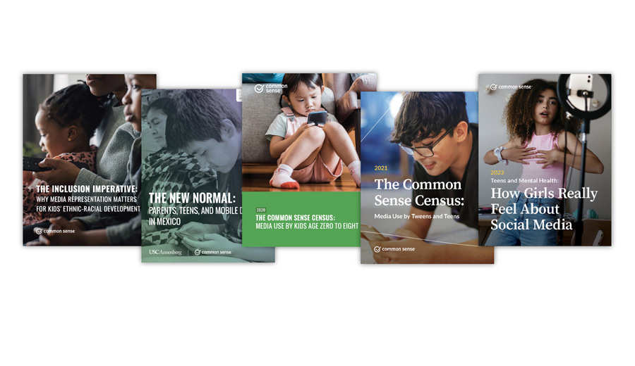 Selection of Common Sense research report covers.